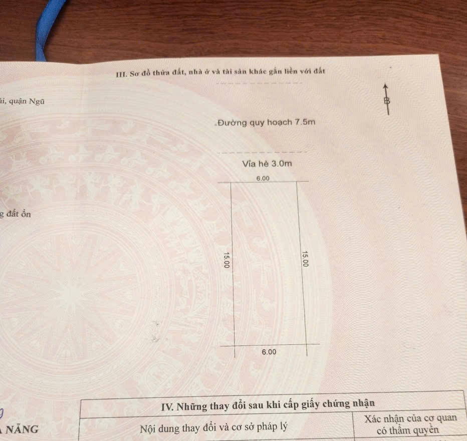 Chỉ hơn 5 tỷ.bán lô đất đối diện tòa nhà phần mềm fpt đà nẵng, dt 90 m², ngang 6m , vỉa hè 3m, đường 7,5m.