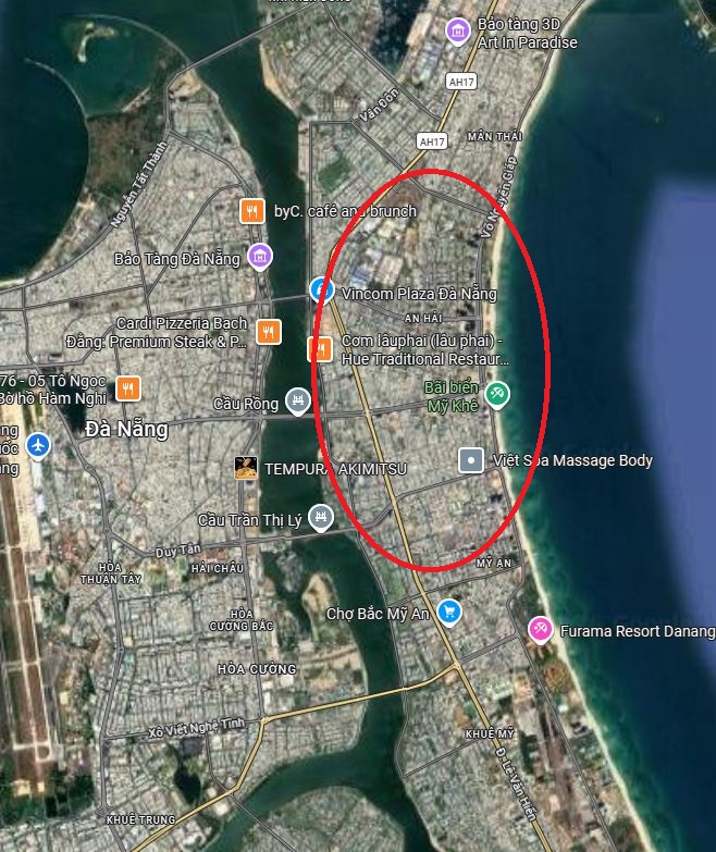 Bán đất gần biển mỹ khê, đà nẵng - 86.8m2, ngay công viên biển đông, xây căn hộ dòng tiền cực tốt.
