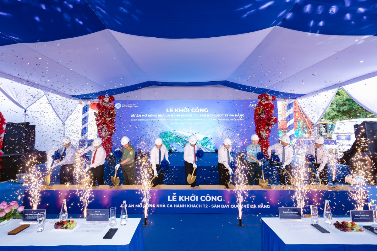 Khởi công mở rộng Nhà ga T2 tại Sân bay quốc tế Đà Nẵng gần với tổng vốn đầu tư gần 1.500 tỷ đồng
