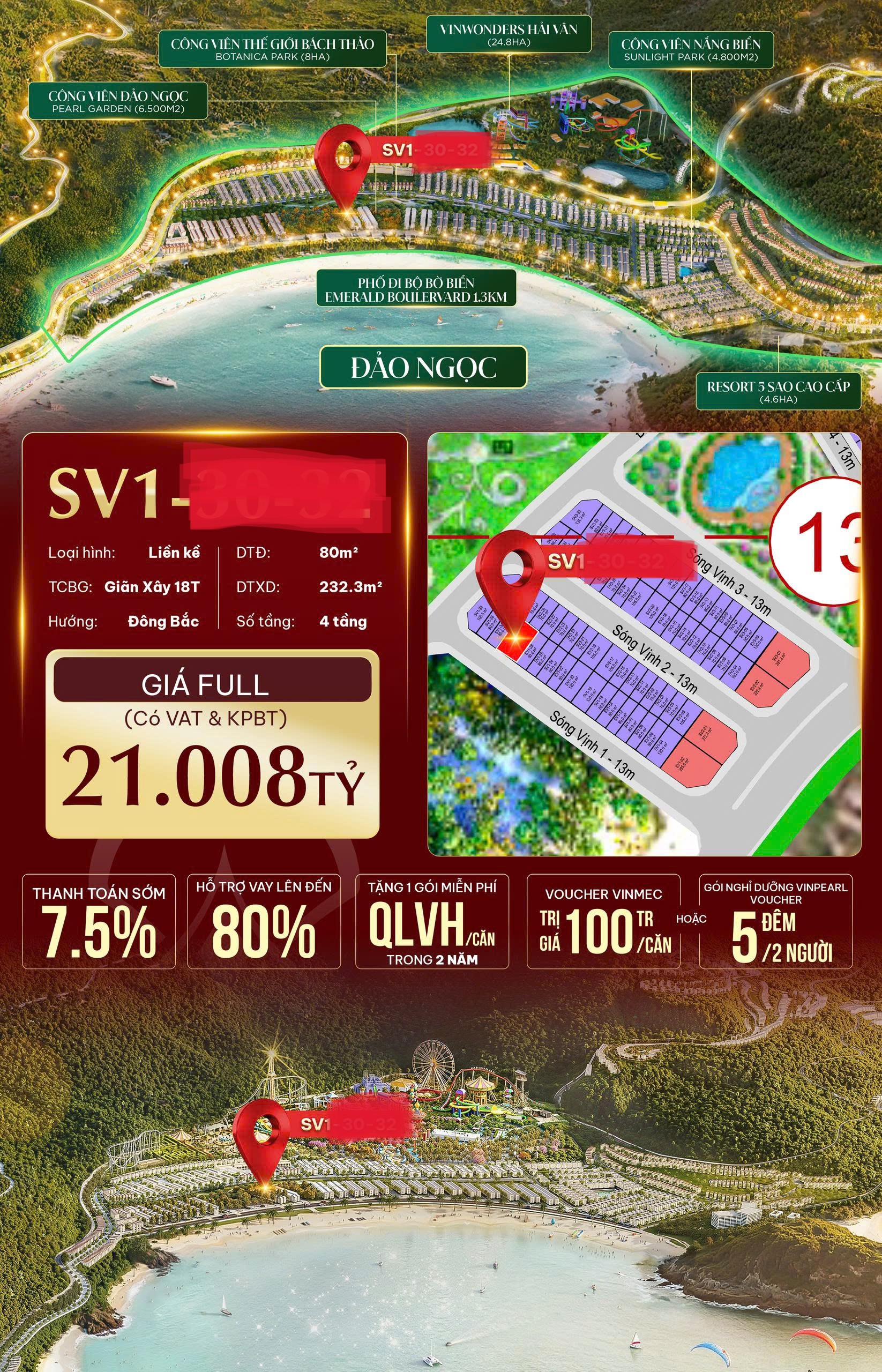 🔥 sở hữu cặp liền kề đẹp nhất phân khu sv1 – đảo ngọc 🔥
