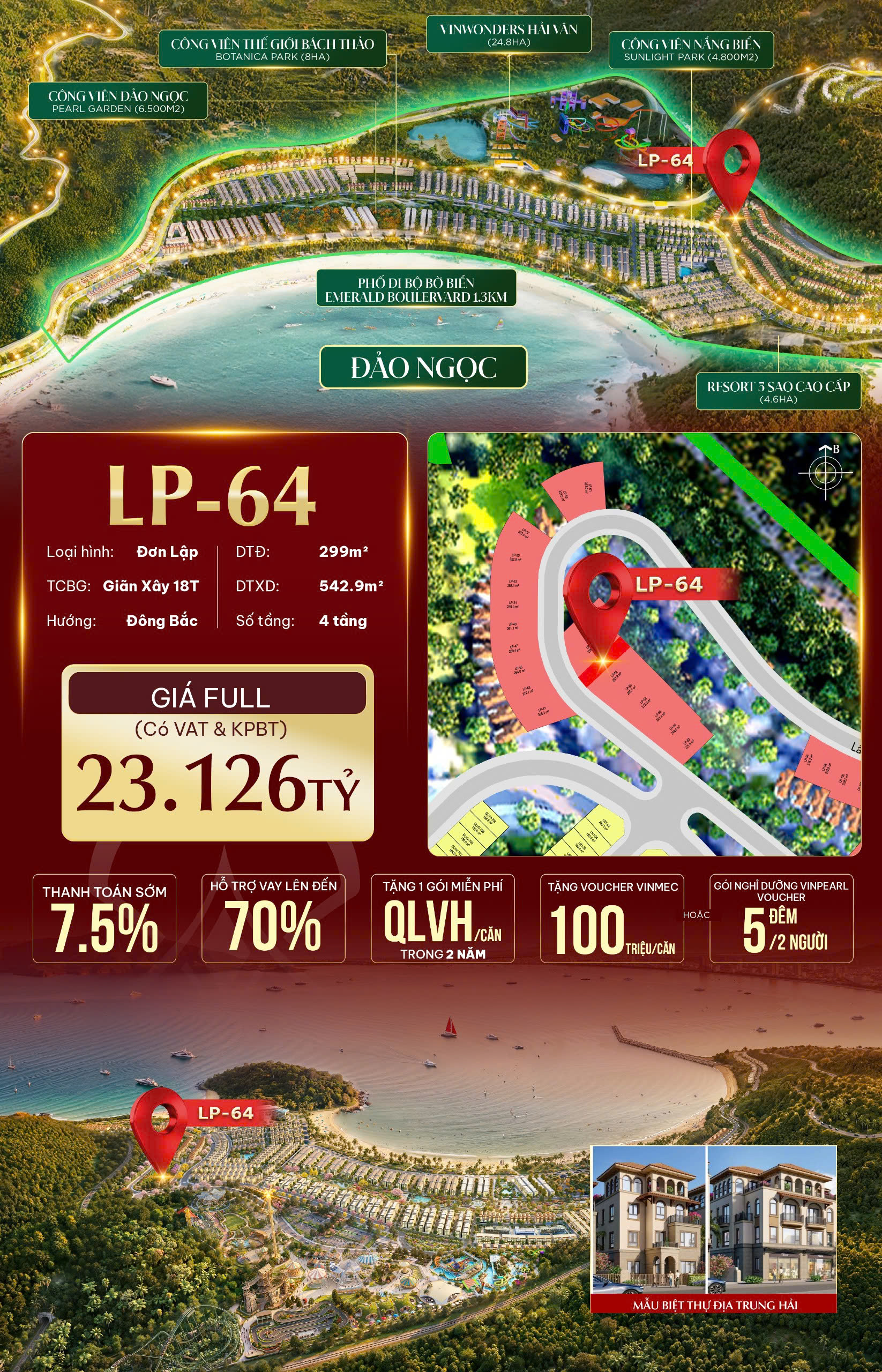 🔥 đảo ngọc – biệt thự đơn lập 299m² | full 23,126 tỷ 🔥